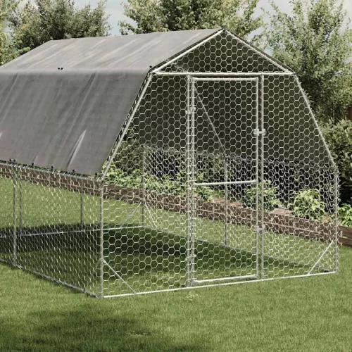  Csirkekifutó tetővel 2,5x4x2,25 m horganyzott acél
