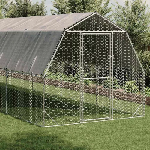  Csirkekifutó tetővel 2,5x8x2,25 m horganyzott acél