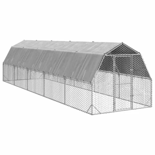  Csirkekifutó tetővel 2,5x10x2,25 m horganyzott acél