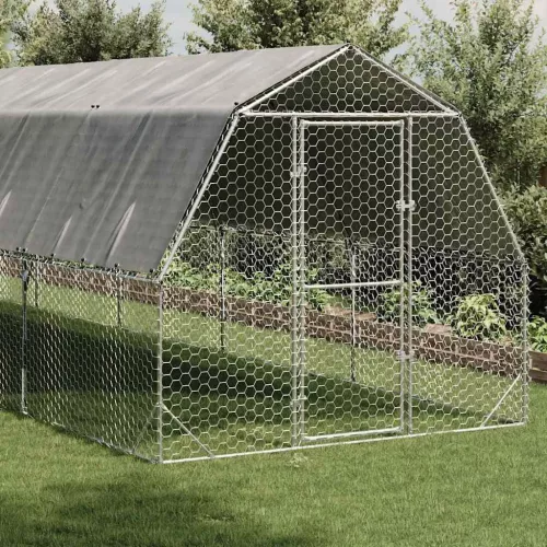  Csirkekifutó tetővel 2,5x12x2,25 m horganyzott acél