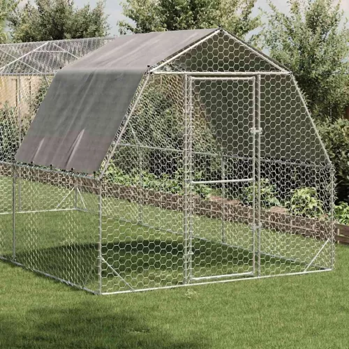  Csirkekifutó tetővel 2,5x6x2,25 m horganyzott acél
