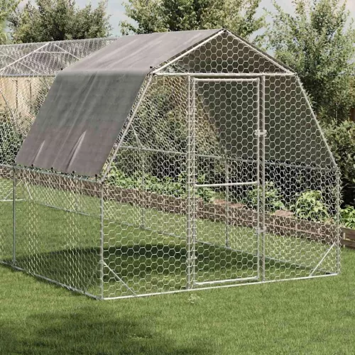  Csirkekifutó tetővel 2,5x8x2,25 m horganyzott acél