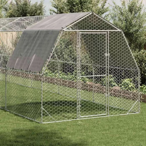  Csirkekifutó tetővel 2,5x10x2,25 m horganyzott acél