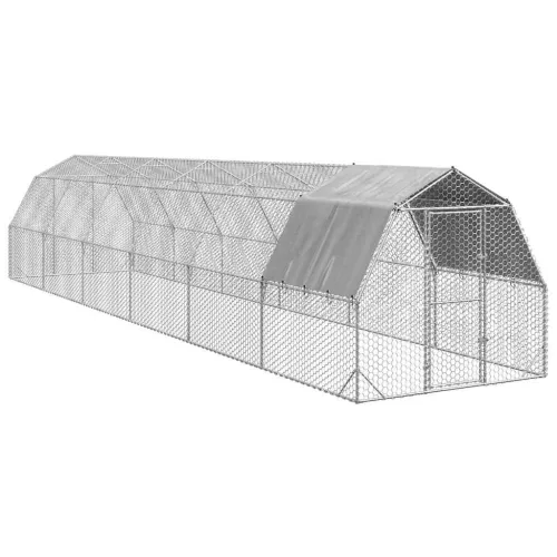  Csirkekifutó tetővel 2,5x12x2,25 m horganyzott acél
