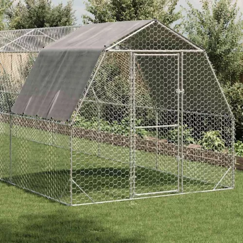  Csirkekifutó tetővel 2,5x12x2,25 m horganyzott acél