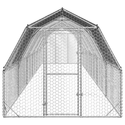  Csirkekifutó tetővel 2,5x12x2,25 m horganyzott acél