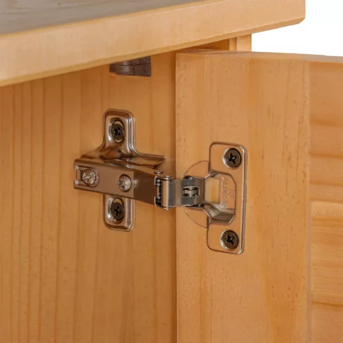  Fürdőszoba bútor szett polcokkal tárolóval ajtóval 2 pcs Barna és Méz barna