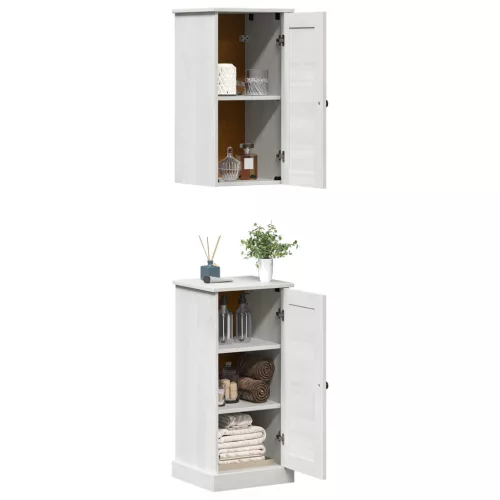  Fürdőszoba bútor szett 2 pcs antik fehér 37 x 34 x 80 cm