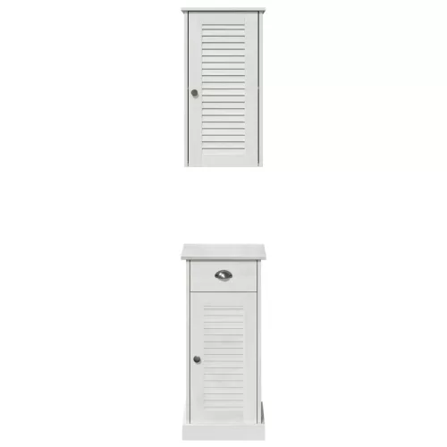  Fürdőszoba bútor szett 2 pcs Barna és fehér 37 x 34 x 80 cm