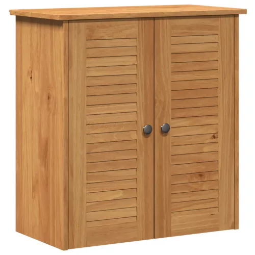  Fürdőszoba bútor szett polcokkal tárolóval ajtóval 2 pcs Barna 67.5 x 34 x 80 cm