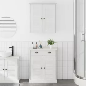    Fürdőszoba bútor szett fiókkal polcokkal tárolóval ajtóval 2 pcs Barna 67.5 x 34 x 80 cm