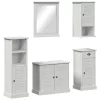  Fürdőszoba bútor szett 5 pcs antik fehér 37 x 34 x 110 cm
