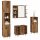  4 részes antik fa színű szerelt fa fürdőszobai bútorszett