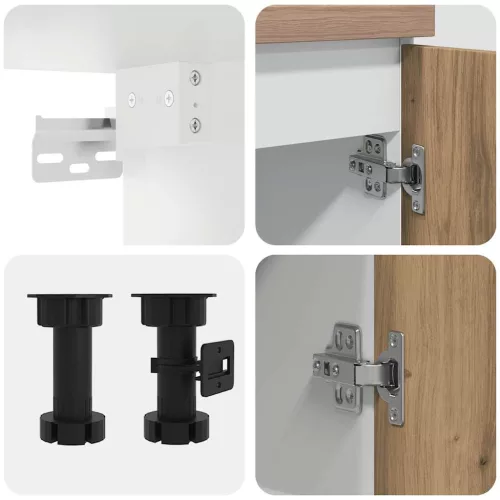  4 darabos konyhaszekrény készlet Kézműves tölgy műszaki fa