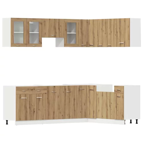  Lyon 11 darabos konyhaszekrény készlet Kézműves tölgy műszaki fa