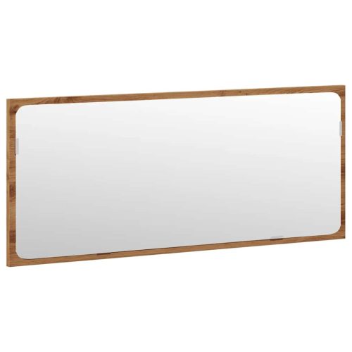  4 részes kézműves tölgy színű szerelt fa fürdőszobai bútorszett