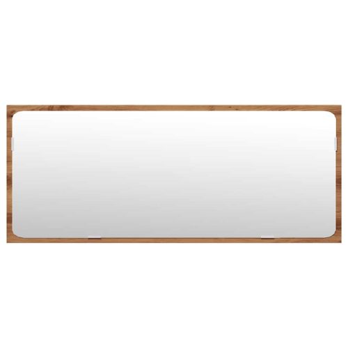  4 részes kézműves tölgy színű szerelt fa fürdőszobai bútorszett