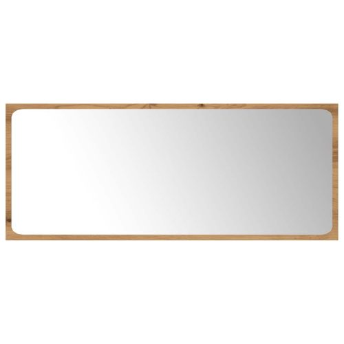  5 részes kézműves tölgy színű szerelt fa fürdőszobai bútorszett