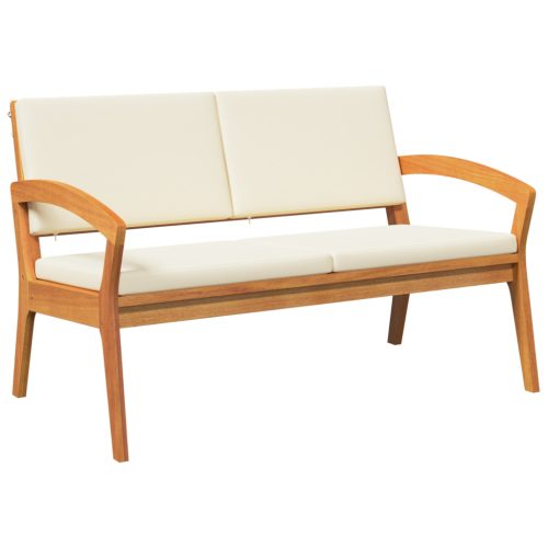  4 darabos bistrószett párnákkal, tömör akácfából