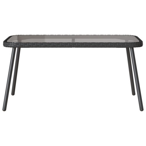  2 darabos kertiszekrénysor párnákkal fekete polyrattán