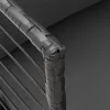  2 db fekete polyrattan kerti szék párnával