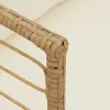  2 db természetes polyrattan kerti szék párnákkal
