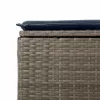  2 részes szürke polyrattan akácfa kerti ülőgarnitúra párnákkal
