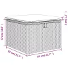  2 részes szürke polyrattan akácfa kerti ülőgarnitúra párnákkal