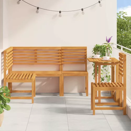  Kert Pad Készlet 4 pcs Barna tömör akácfa