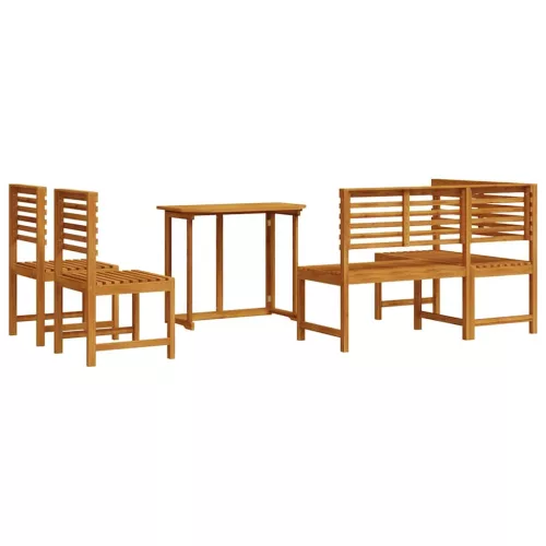  Kert Pad Készlet 4 pcs Barna tömör akácfa