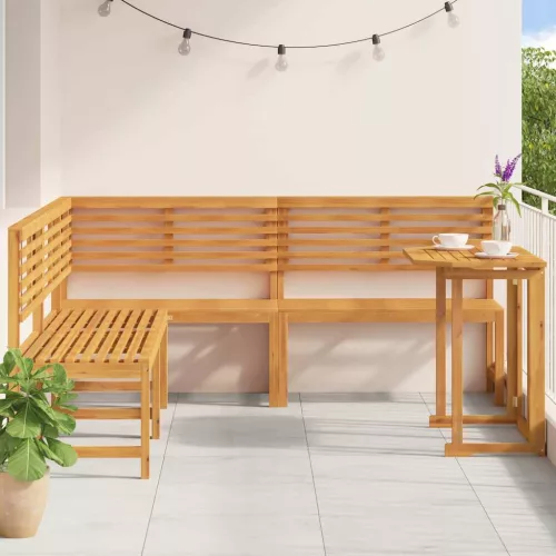 Kert Pad Készlet 4 pcs Barna Tömör Akácfa