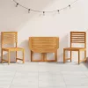  Kert Bistro Készlet 3 pcs Barna Tömör Akácfa
