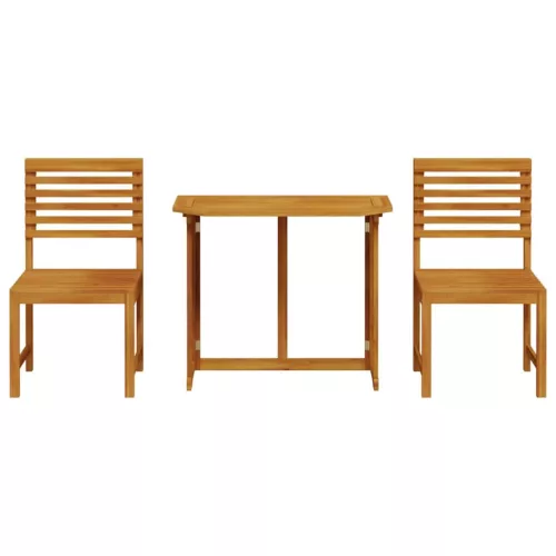  Kert Bistro Készlet 3 pcs Barna Tömör Akácfa