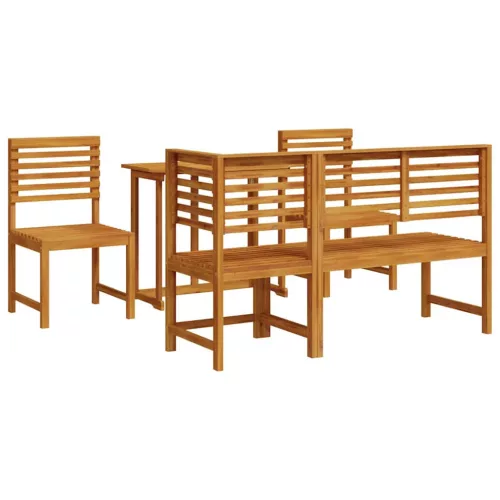  Kert Bistro Készlet 5 pcs Barna Tömör Akácfa