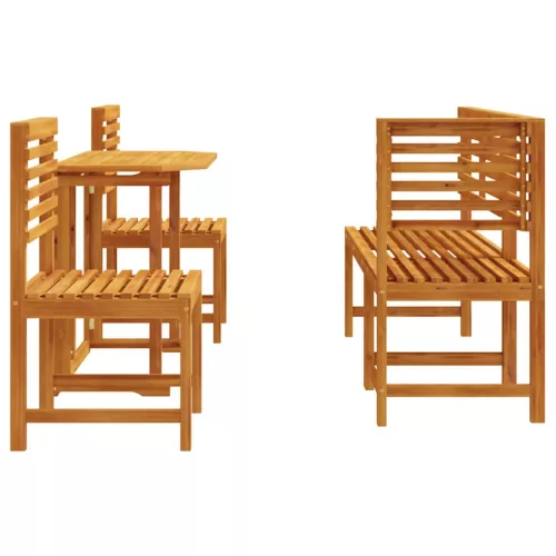  Kert Bistro Készlet 5 pcs Barna Tömör Akácfa
