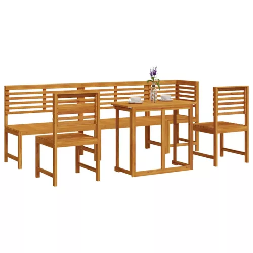  Kert Bistro Készlet 6 pcs Barna Tömör Akácfa
