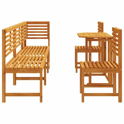  Kert Bistro Készlet 6 pcs Barna Tömör Akácfa