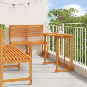  Kert Bistro Készlet 5 pcs Barna Tömör Akácfa