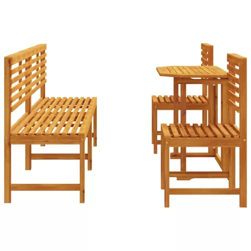  Kert Bistro Készlet 5 pcs Barna Tömör Akácfa