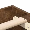  füstös tölgy színű szerelt fa ágykeret matrac nélkül 200x200 cm
