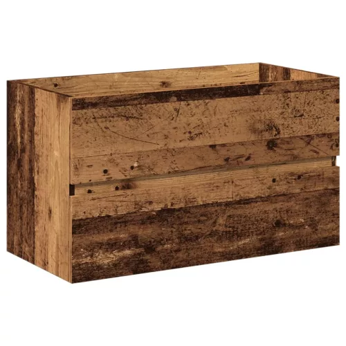  antik fa színű mosdószekrény beépített mosdókagylóval