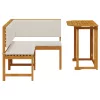  Kert Pad Készlet 2 pcs Barna Tömör Akácfa