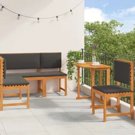  Kert Pad Készlet 4 pcs Barna Tömör Akácfa