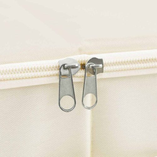  2 db krémszínű szövet tárolódoboz 43 x 34 x 23 cm