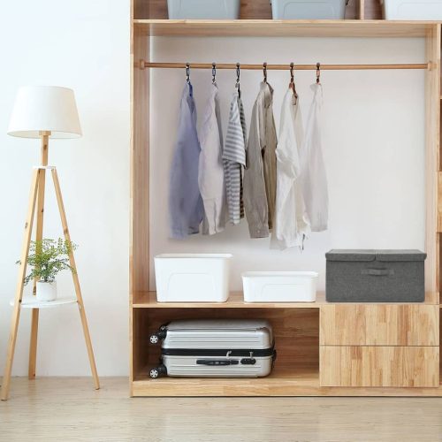  antracitszürke szövet tárolódoboz 50 x 30 x 25 cm