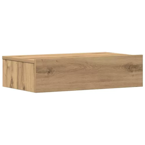  kézműves tölgy színű szerelt fa éjjeliszekrény 60x35 cm