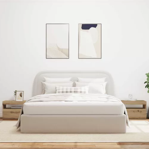  Éjjeli szekrény LED lámpákkal kézműves tölgy 60x35x40 cm