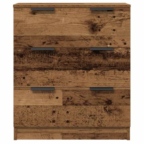  3 db antik fa színű szerelt fa tálalószekrény 60 x 30 x 70 cm