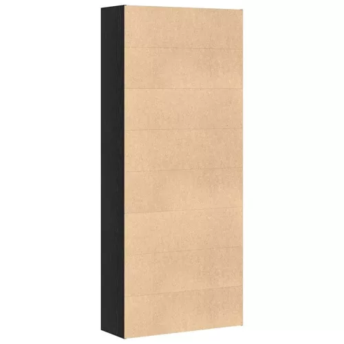  fekete tölgy szerelt fa könyvszekrény 80x30x189 cm