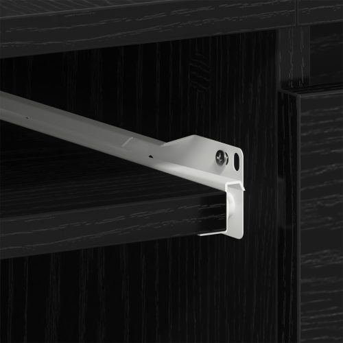  Íróasztalok 2 db Fekete Tölgy 140x50x76 cm Műgyanta